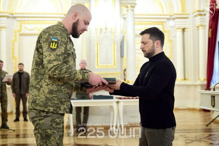 A soldier with a unique award