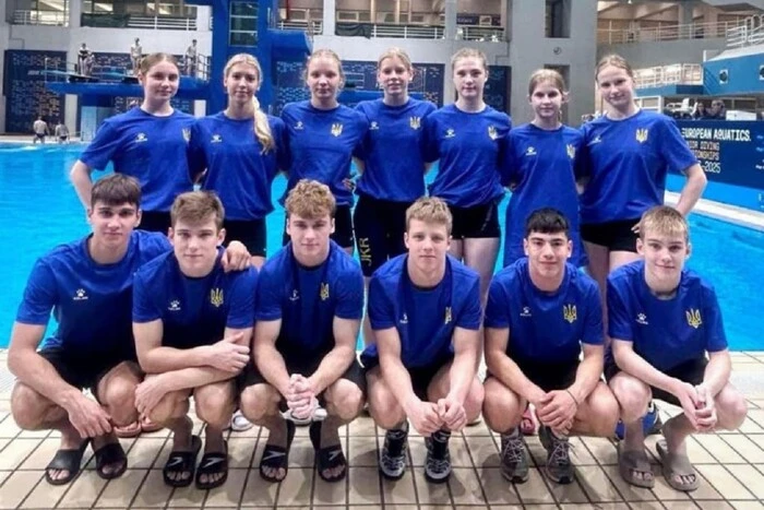 Ukraine took first place in the team event at the junior Euro in diving