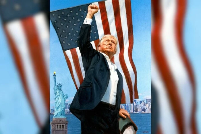 The portrait of Putin gifted to Trump