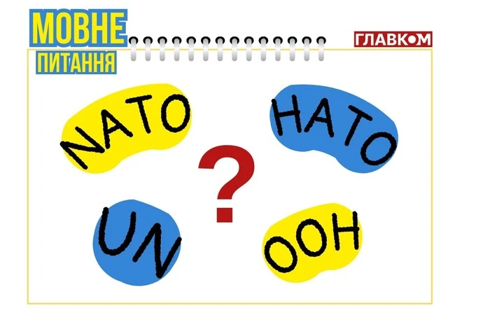 Ukrainian translation of NATO and UN abbreviations