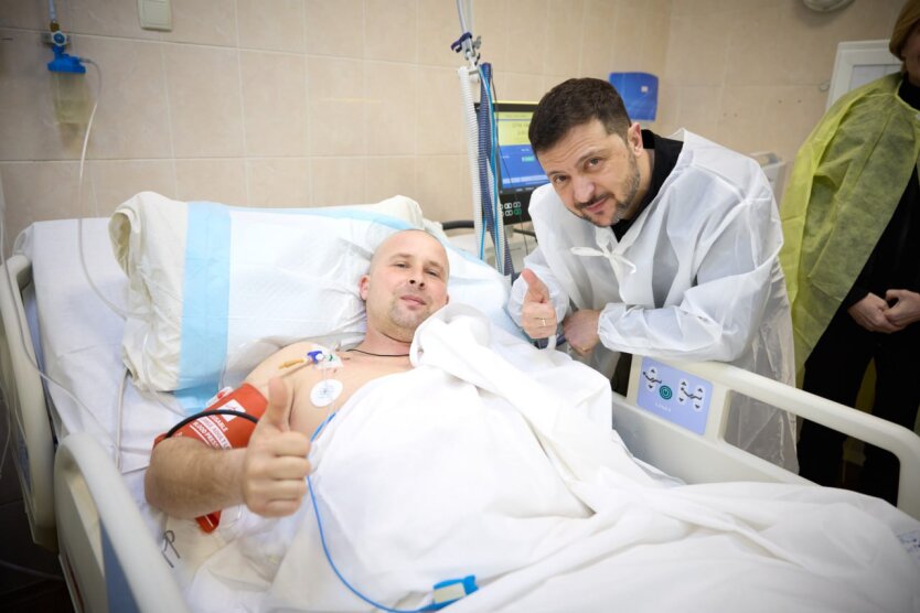 Zelensky meets with wounded soldiers