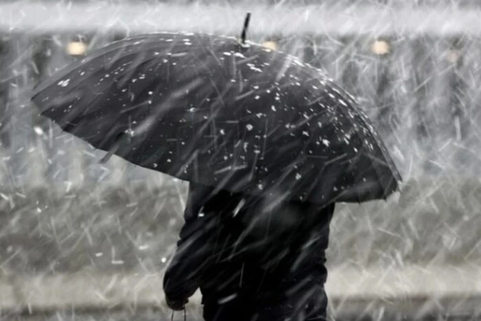 Wet snow in Ukraine