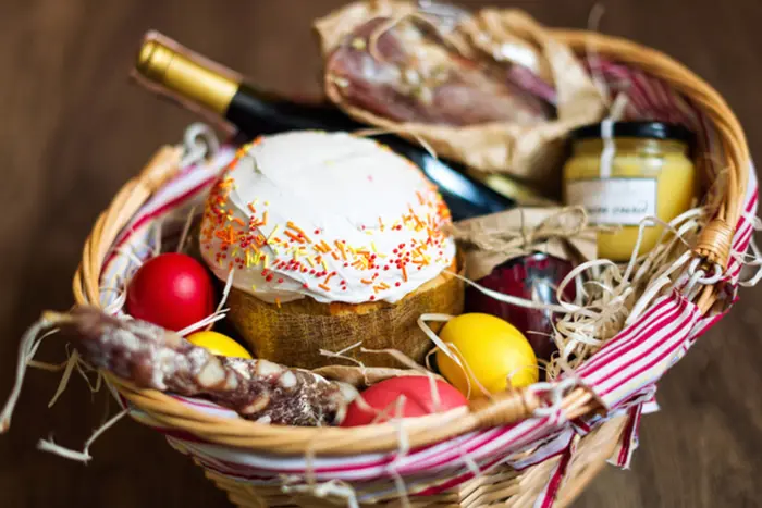 The priest does not bless on Easter