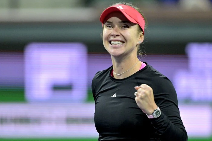 Svitolina with the trophy in France