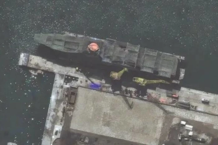North Korean military ship under construction