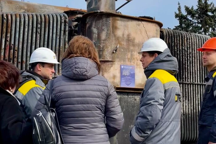 Зруйнований трансформатор на Одещині