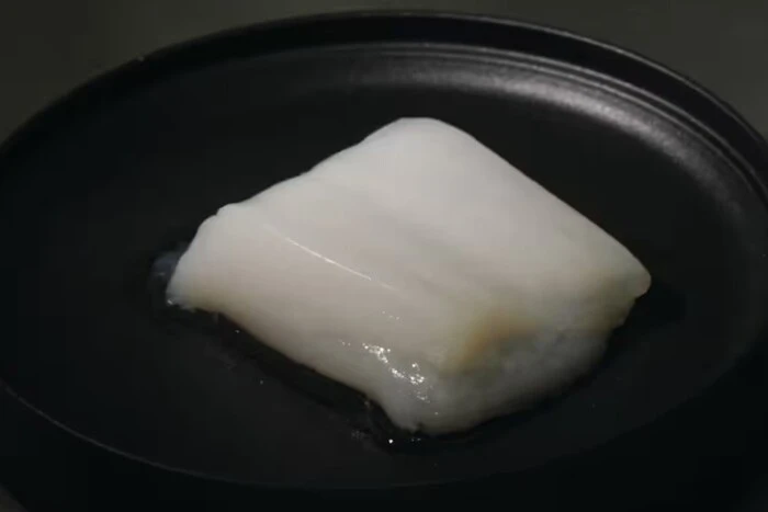 A piece of chicken meat grown in a laboratory