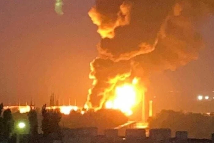 Пожежа під час ракетної атаки на Ростовську область