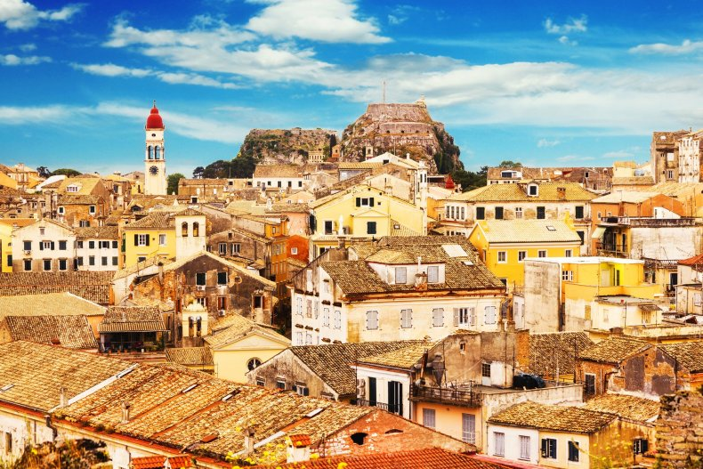 City of Corfu on an evening walk