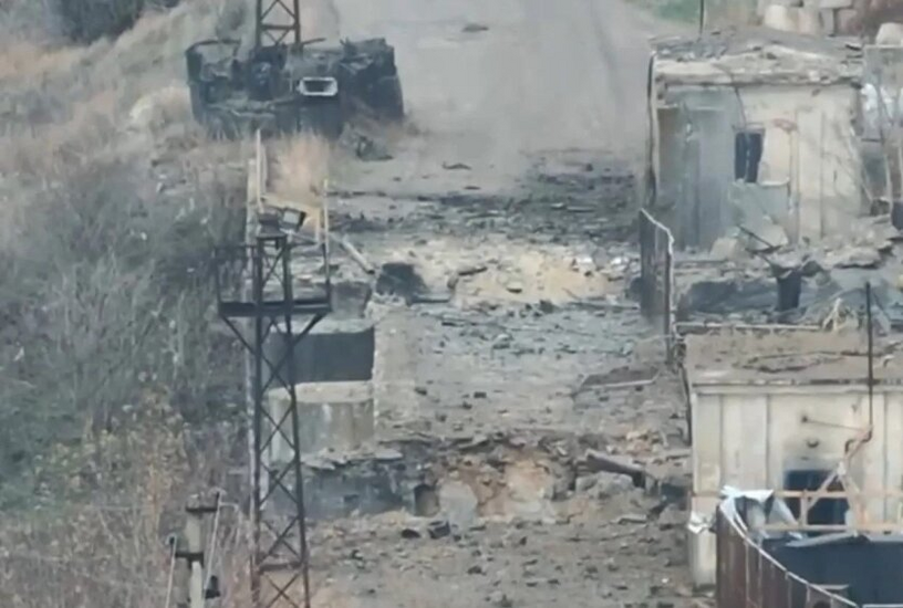 Image of the explosion of the Kurakhiv dam