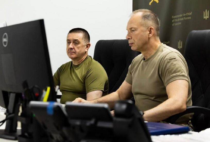 Ukrainian fighters training before deployment to the front