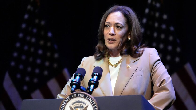 Harris after winning the election
