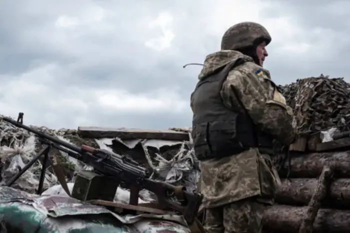 Ukrainian fighters in the Pokrovsk direction