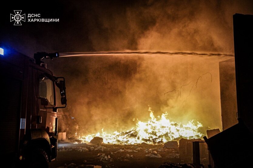 Пожежі в Харкові після атак дронів