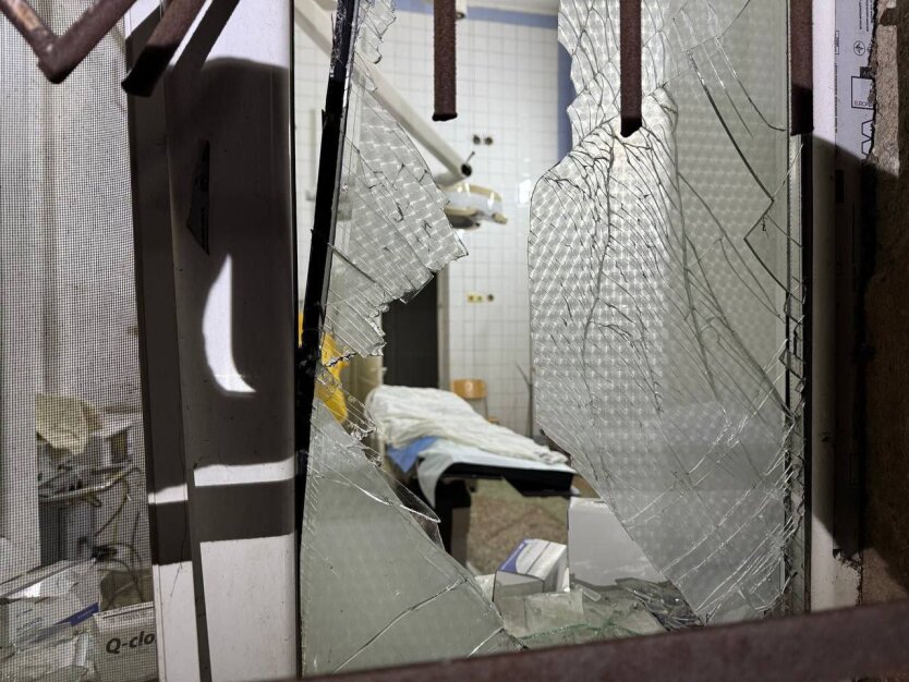 The medical facility was affected by siege drones