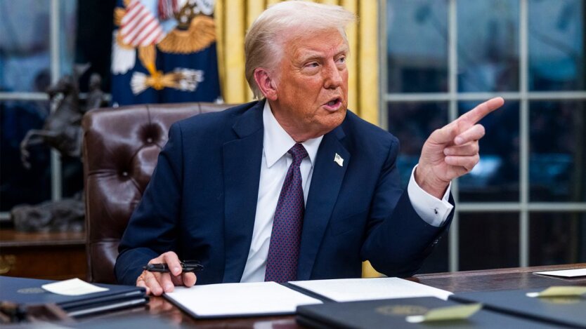 Image of Trump and the Ukrainian flag