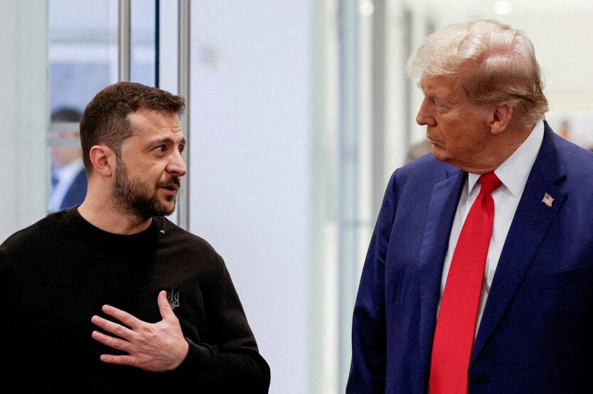 Trump and Zelensky during negotiations