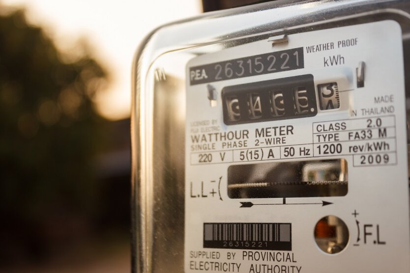 electricity meter during repairs