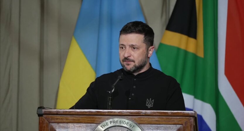 Zelensky and Ramaphosa during the meeting